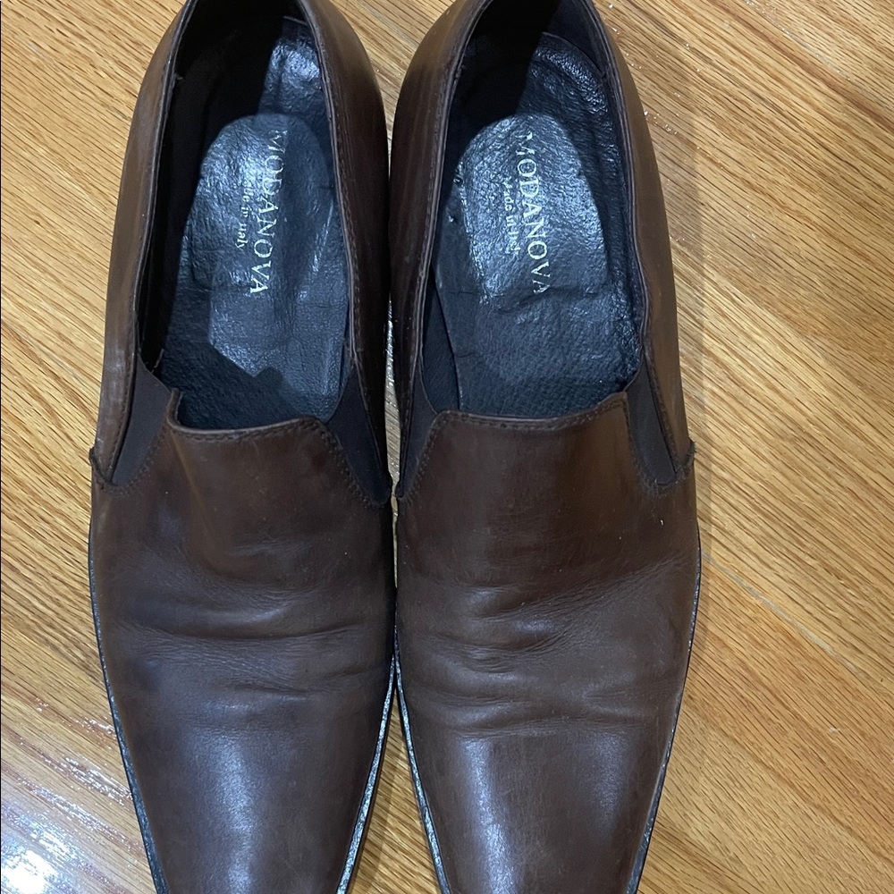Modanova Men's Brown Leather Shoes